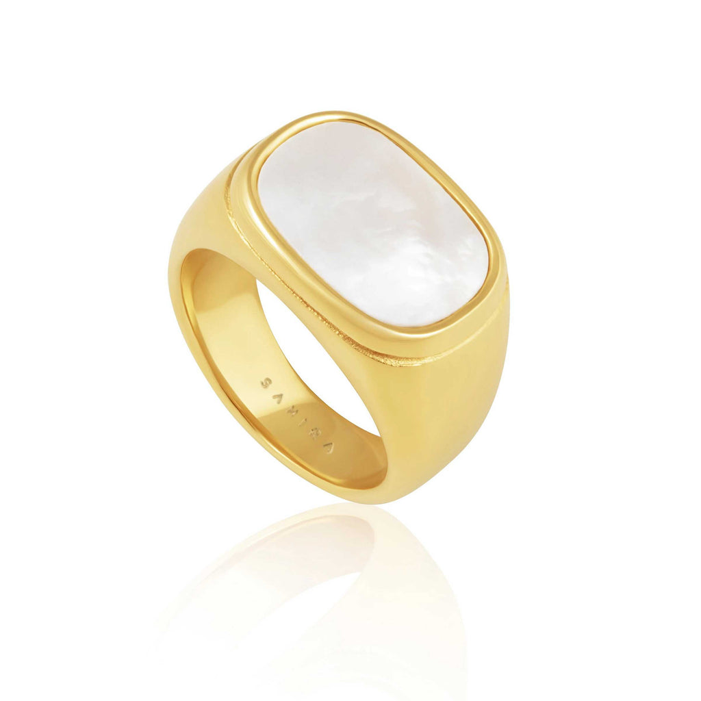 Roma Mother of Pearl Signet Ring