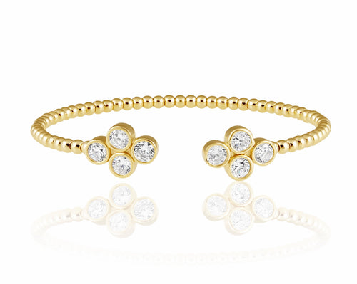 Oriana Flower Cuff Bracelet Sahira Jewelry Design 