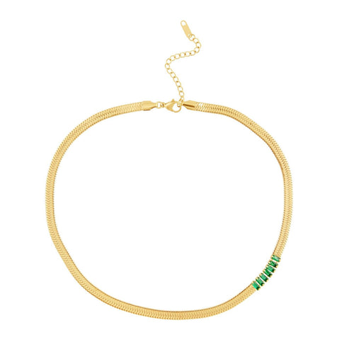 Parker Emerald Snake Chain Sahira Jewelry Design 