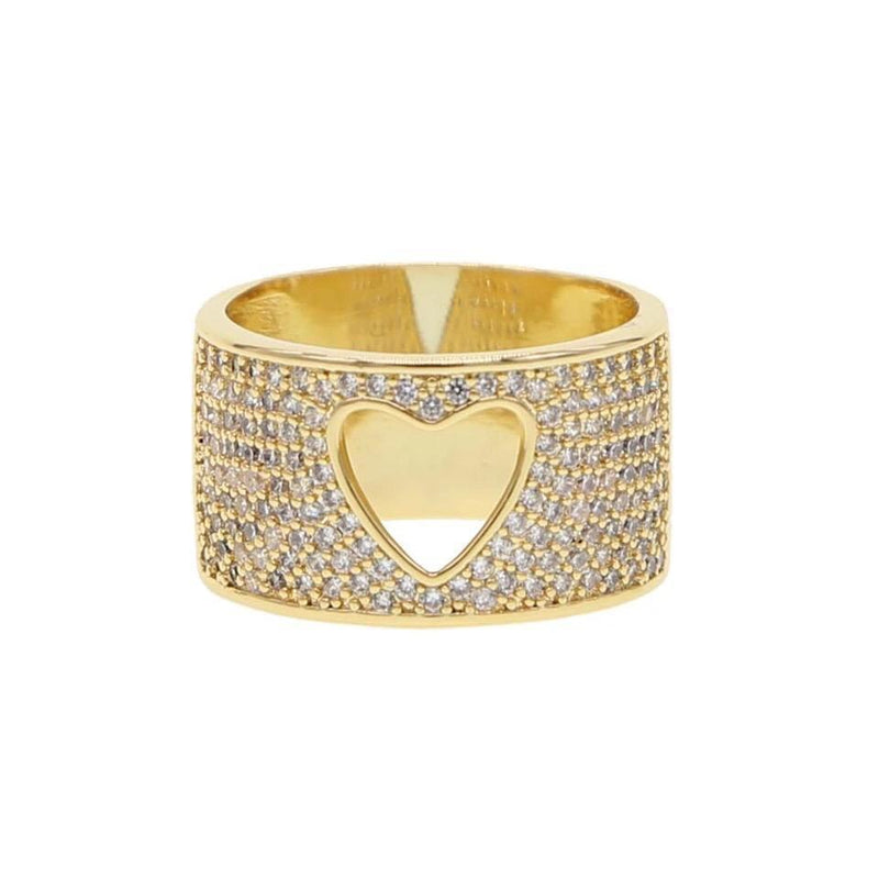 Pave Heart Ring