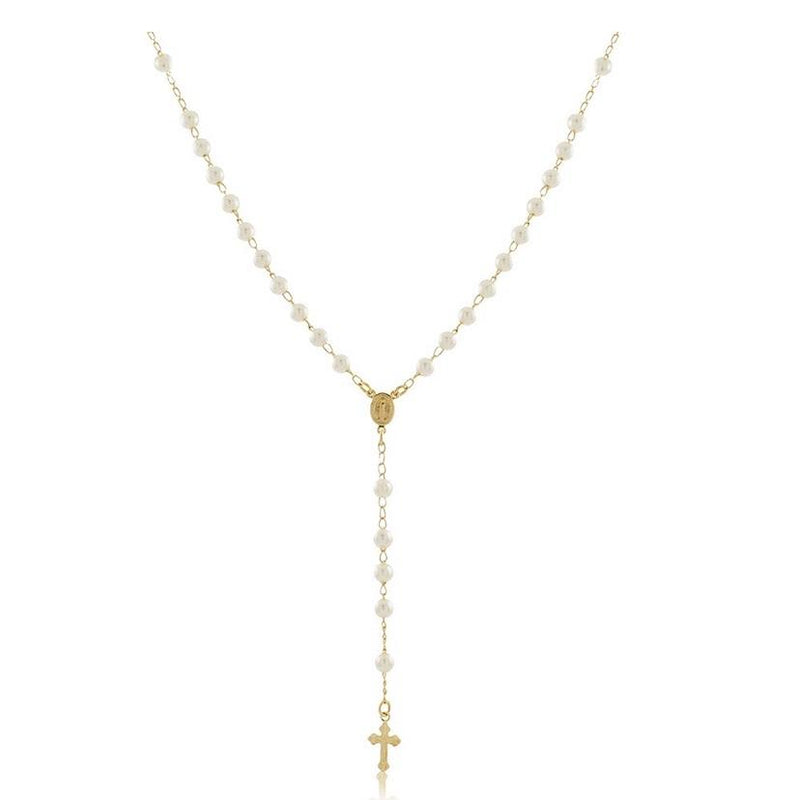 Pearl Rosary Lariat – Sahira Jewelry Design