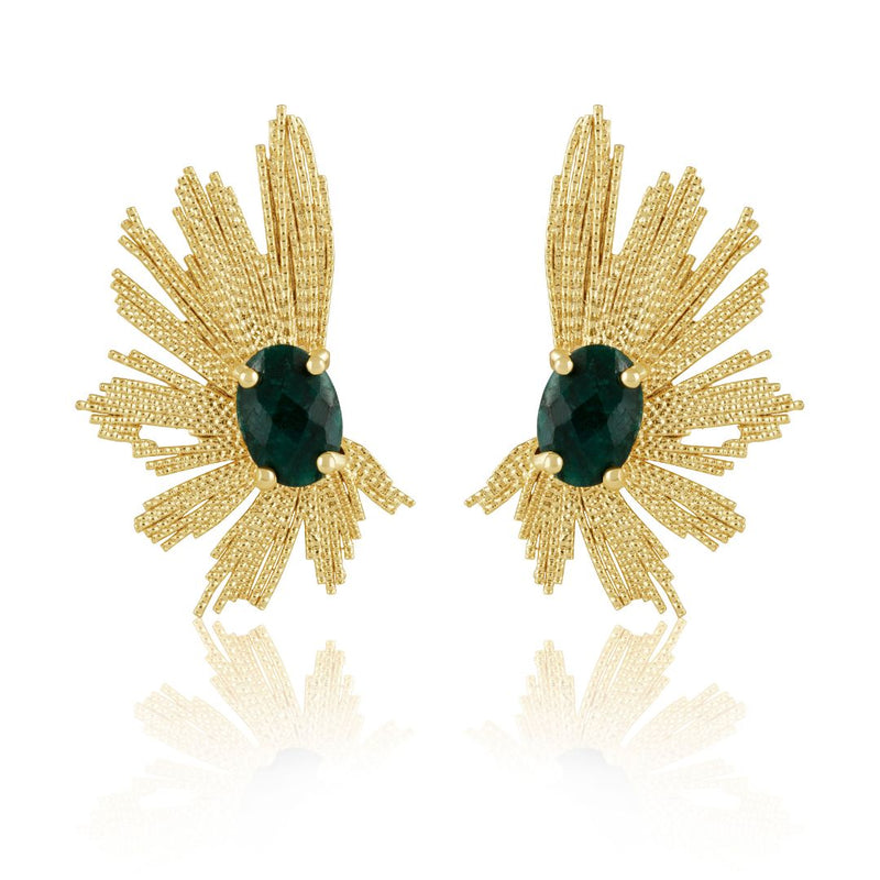 Marielle Earrings Emerald