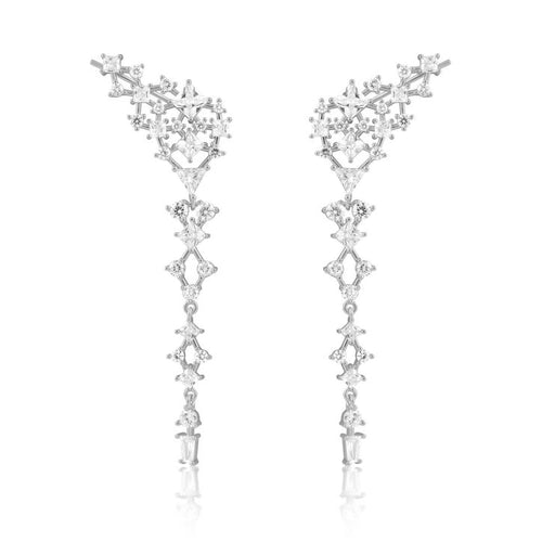 Scarlett CZ Drop Earring Earring Sahira Jewelry Design Silver 