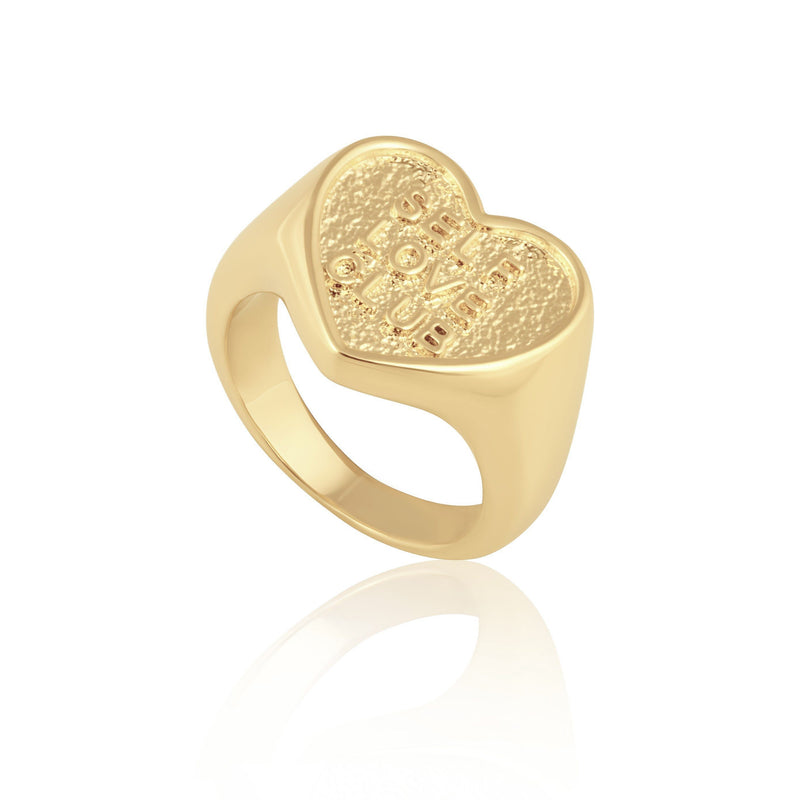 Buy Vighnaharta valentine Ring valentine jewellery ring love ring heart  shape ring alphabet ring Cute Leafy Heart CZ Gold Plated Ring for Women[  VFJ1636FRG7] Online at Best Prices in India - JioMart.