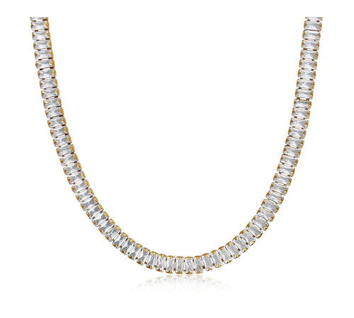 Shayna Baguette Necklace Necklace Sahira Jewelry Design 