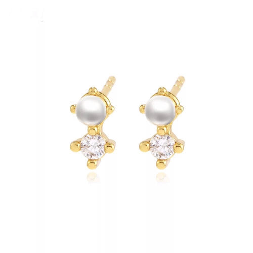 Tiny Pearl Studs Sahira Jewelry Design 