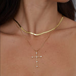 Tom'e Cz Cross Necklace Necklaces Sahira Jewelry Design 