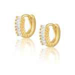 Viola Cz Huggie Earrings Sahira Jewelry Design 