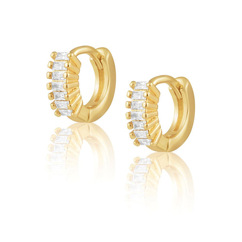 Viola Cz Huggie Earrings Sahira Jewelry Design 
