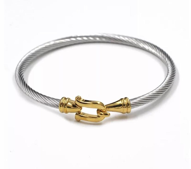 Wire Bracelet - Two Tone